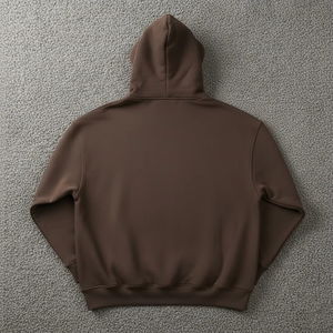 Sweat-shirt à capuche marron pour homme, coupe classique, décontracté, pour l'automne, impression numérique, mélange coton et polyester, respirant - Product Image 2