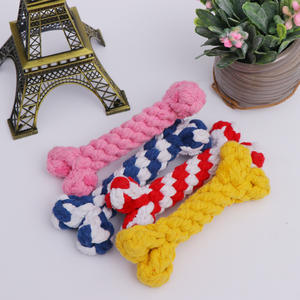 Jouets pour chiens en corde de coton écologiques, jouets à mâcher et à tirer en forme d'animaux tressés pour chiens de petite à moyenne taille, jouets interactifs durables pour animaux de compagnie - Product Image 3