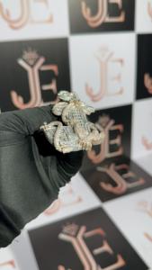 Colgante de Moissanita Estilo Hip-Hop Iced Out de Plata Esterlina 925, Joyería Elegante con Letra J para Raperos - Product Image 3