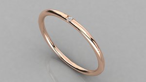 แหวนเพชรแพลตตินั่มมินิมอลทรงกลมเจียระไนบริลเลียนท์ ได้รับการรับรองจาก GIA สี D สำหรับหมั้นหมาย ใช้ได้ทั้งชายและหญิง - Product Image 5