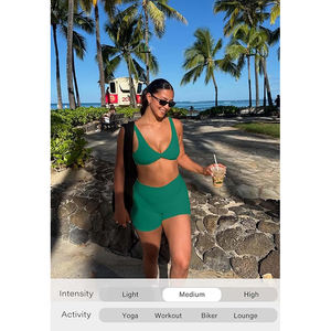 Shorts de yoga taille haute pour femme Smart Scrunch avec capteur biométrique intégré pour la fréquence cardiaque – Vêtement technique d'entraînement - Product Image 5