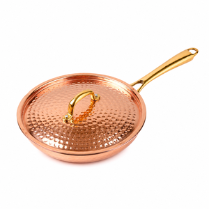 Sartén de Cobre Martillado Hecha a Mano con Mango de Latón, Utensilio de Cocina, Fabricante y Proveedor OEM ODM - Product Image 1