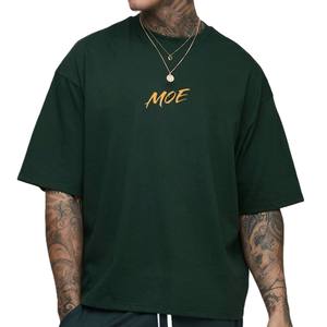 เสื้อยืดผู้ชายทรงโอเวอร์ไซส์ผ้าฝ้ายพรีเมียมเนื้อนุ่มระบายอากาศได้ดี ลายพิมพ์ด้านหลังสไตล์ทรอปิคอล รับผลิตตามสั่ง แบรนด์ส่วนตัว ผลิตจำนวนมากแบบ OEM - Product Image 1