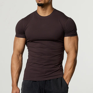 Men's Slim Fit Solid Color O-Neck Short Sleeve Jersey <b>T</b>-<b>Shirt</b> Casual Knitted Top - Product Image 1