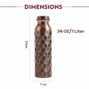 Hammer <b>Copper</b> <b>Water</b> <b>Bottle</b> Honeycomb <b>Copper</b> <b>Bottle</b> Pure <b>Copper</b> <b>Water</b> <b>Bottle</b> Ayurvedic <b>Copper</b> <b>Bottle</b> Hand Hammered <b>Copper</b> <b>Bottle</b> - Product Image 6