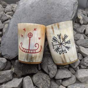 Vaso para Beber Hecho a Mano con Cuerno de Búfalo, Forma Natural Pulida, Vaso para Cerveza o Vino, Estilo Náutico, Regalo Decorativo - Product Image 3