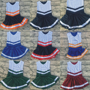 Uniformes de Animadoras Personalizados al por Mayor para Niñas, Disfraz de Animadora con Pedrería y Spandex Rosa - Product Image 5