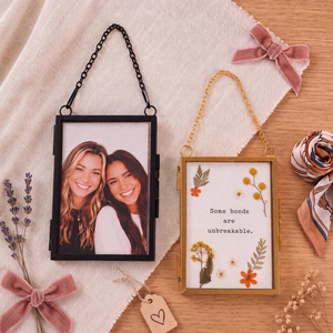 Cadre photo rectangulaire suspendu en verre transparent avec bordure en laiton, prix de gros, le plus vendu, finition personnalisée, pour décoration intérieure - Product Image 1