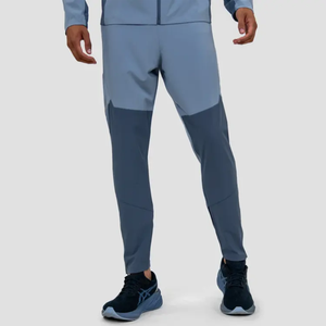 Survêtement bleu pour homme, manches longues, capuche zippée, coupe classique, blocs de couleur, poches latérales, polyester et nylon, pour l'automne, l'hiver et le printemps - Product Image 3