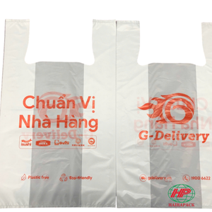 Bolsas de Embalaje de Plástico Biodegradable con Refuerzo Lateral Personalizadas al por Mayor, Bolsas de Polietileno HDPE PE con Asa Tipo Chaleco, Resistentes al Agua, Duraderas, OEM - Product Image 1