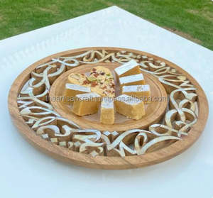 Bandeja de madera hecha a mano por Artisan Craft pulida para regalos para servir dulces Love & Nautical Style Souvenir - Product Image 2