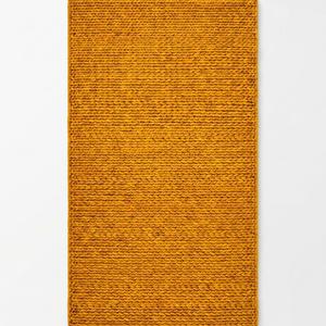 Tapis moderne en laine unie jaune moutarde, tissé à la main texturé, à poils moyens, tapis de salon moderne à boucles pour la décoration intérieure - Product Image 5