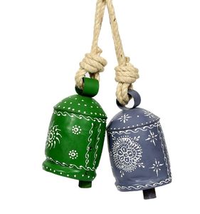 Traditional Brass Bell Pendant With Wooden <b>Top</b> For Home Decor - Product Image 6