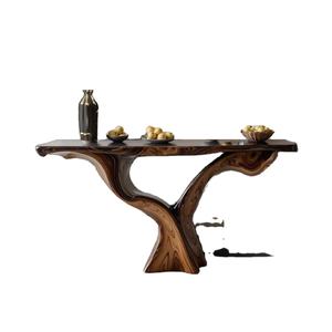 Mesa Consola Moderna de Madera Maciza Natural Hecha a Mano, Marca Luxali de Vietnam, Muebles para Sala de Estar - Product Image 1