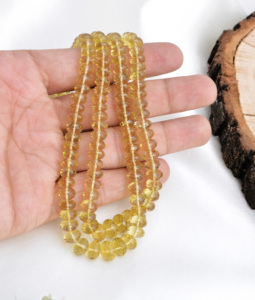 ลูกปัดควอตซ์น้ำผึ้งธรรมชาติทรงเหลี่ยมขนาด 6 ถึง 9 มม. สำหรับทำเครื่องประดับอัญมณี - Product Image 6