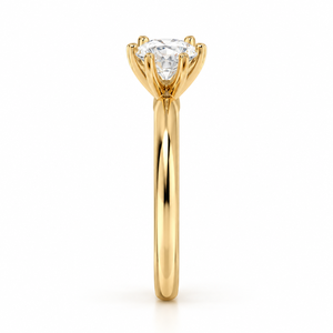 Anillo Solitario de Seis Puntas de 2.5 Quilates, Clásico, Oro Amarillo de 14K, Diamante Cultivado en Laboratorio Certificado por IGI, Borde de Cuchilla, Anillo de Compromiso, OEM Personalizado - Product Image 2