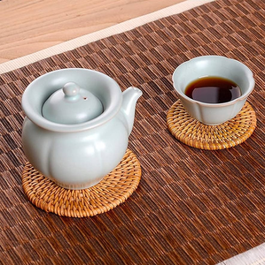 Hand-Woven Rattan <b>Placemat</b> Excellent Design 100% Natural Woven Rattan Table Mats and Coasters - Product Image 6