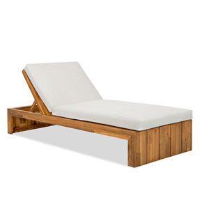 Chaise longue d'extérieur conçue avec une structure inclinable et un siège allongé pour une relaxation confortable dans les espaces extérieurs - Product Image 4