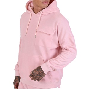 Chándales de Invierno de Alta Calidad en Color Rosa Claro, 100% Algodón Felpa, Lavado Ácido, para Hombre, Sudadera con Capucha y Pantalones Deportivos con Estampado Urbano para Hombre 2026 - Product Image 3