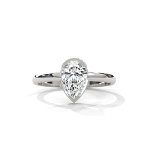 Pear Cut Moissanite Engagement <b>Ring</b> <b>925</b> <b>Silver</b> Prong Set Solitaire Wedding Jewelry Custom Size - Product Image 1