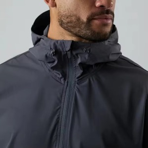 Survêtement personnalisé 100 % coton grande taille pour homme, veste à capuche et pantalon avec poche latérale zippée, style hiver uni avec logo - Product Image 3