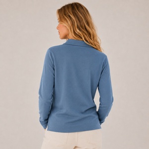 Camiseta Polo de Algodón para Mujer, Manga Larga, Logotipo Personalizado, Fabricante de Ropa de Marca Privada OEM ODM, Venta al Por Mayor 2026 - Product Image 2