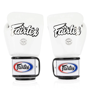 Premium Real Leather White Fairtex Boxing <b>Gloves</b> Thick Padding Top Quality Custom Logo Kick Boxing Training & Fighting Products - Product Image 5