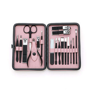 Set Portátil de Manicura y Pedicura de Metal con Cortaúñas 4 en 1, Kit de Cuidado Profesional, Bolsa con Cierre de Alta Calidad - Product Image 1