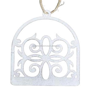 Article décoratif suspendu en fer avec revêtement en poudre blanche fini pour la décoration de la maison et autres décorations de Noël - Product Image 2