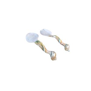 Cuchara Ecológica de Concha Natural Pulida a Mano, Cuchara de Nácar para Caviar, Postres y Uso en la Cocina, Tenedor para Servir Ensaladas - Product Image 4