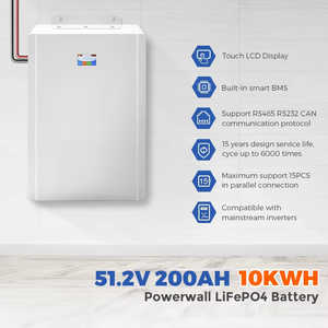 Batería de Pared de Energía Lifepo4 Recargable de 48V 100Ah 200Ah 5kW con Puerto de Comunicación CAN, Almacenamiento de Energía Doméstico de 15kWh de Capacidad, Color Blanco - Product Image 5