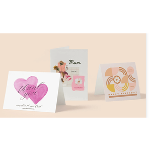 Cartes postales personnalisées, cartes de vœux et de remerciement imprimées UV pour emballages cadeaux d'entreprise, conception OEM, vente en gros, faible MOQ - Product Image 3