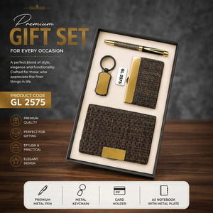 Premium Corporate Gift Set Featuring A5 Notebook <b>Metal</b> Pen <b>Card</b> <b>Holder</b> Keychain For Executive Client Employee Office Use - Product Image 6