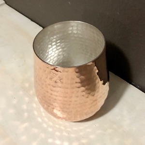 Verre à eau en cuivre fait main de qualité supérieure, style artisanal, couleur unie, en stock - Product Image 5