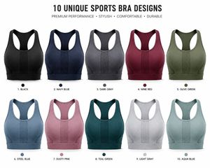 HMA SPORTS APPAREL Soutien-gorge de sport dos nageur pour femme, vert uni, sans couture, maintien élevé, respirant, écologique, séchage rapide, col en U - Product Image 6