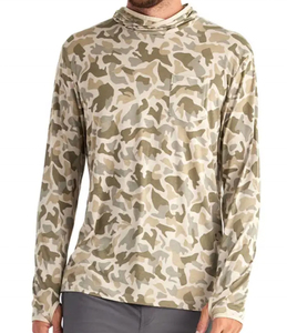 Camiseta de Manga Corta con Capucha para Hombre, Camuflaje, 100% Algodón, Ecológica, de Secado Rápido, Tejido de Punto, Corte Holgado Informal - Product Image 3