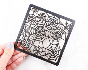 Premium Web Pattern Laser Cut Coaster Set Perfect For Cafe Restaurant Hotel <b>Table</b> Decor And Drink <b>Protection</b> Mat Pads From India - Product Image 6