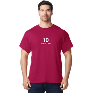 เสื้อยืดผู้ชาย ผ้าฝ้าย แขนสั้น คอกลม สวมใส่สบาย แฟชั่นเรียบง่าย สีแดง - Product Image 2