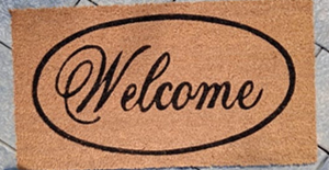 Tapis de porte rectangulaire en PVC et fibre de coco à motif puzzle, antidérapant, fabriqué à la machine, style moderne, pour extérieur, lavable en machine - Product Image 3