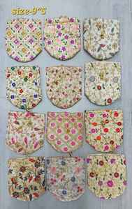 Luxury Handcrafted Polyester Embroidered Potli <b>Bridal</b> Wedding Ethnic Indian FLAP Closure Evening Clutch Party Favour Fashion - Product Image 5