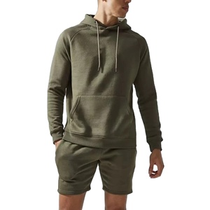 Ensemble court pour homme de qualité supérieure, logo personnalisé, nouveau design, décontracté, hiver, deux pièces, couleur unie, ensemble de sweat-shirt, fabricant de premier plan - Product Image 6