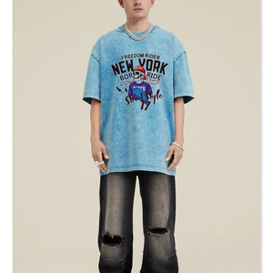 Camiseta Casual de Manga Corta para Hombre, Corte Regular, Diseño Personalizado, Cómoda, 100% Algodón, Transpirable, Bordado, Patrón Sólido - Product Image 1