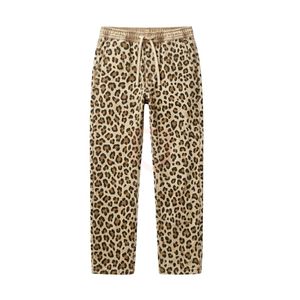 Pantalon décontracté pour homme, imprimé léopard, style streetwear tendance, coupe ample, en coton - Product Image 1