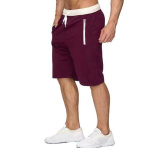 Shorts décontractés pour hommes, coupe classique, couleur unie, tissé, respirant, écologique, 100 % soie, logo frontal, cordon de serrage blanc - Product Image 2
