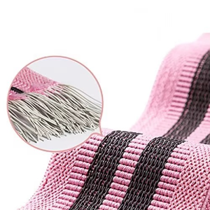 GANTES INDUSTRIES – Ensemble de 3 bandes de résistance pour les hanches en tissu polyester, haute qualité, avec logo personnalisé, pour entraînement en salle de sport, tailles S/M/L, sac en maille inclus - Product Image 2