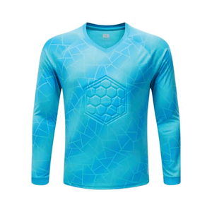 เสื้อฟุตบอลผู้รักษาประตูแบบขายส่งสำหรับผู้ชาย ระบายอากาศได้ดี แห้งเร็ว พิมพ์ลายแบบซับลิเมชั่น ชุดฟุตบอลพรีเมียม - Product Image 5