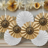 Festliche Waben papier Fan Weihnachts schmuck Ornament für Feiertags feiern