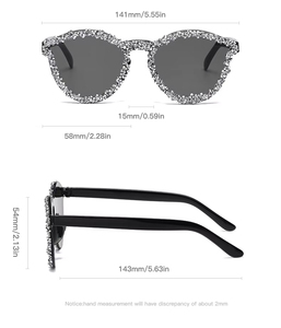 Lunettes de soleil rétro rondes 2025 avec monture perlée pour femme, lunettes roses tendance pour homme, verres solaires diamantés, protection UV400 pour la plage - Product Image 6