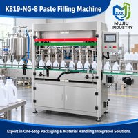 Machine de remplissage de bouteilles de shampoing avec huit têtes de piston et changements de vitesse de dosage pour les emballages de vente au détail K819-NG-8
