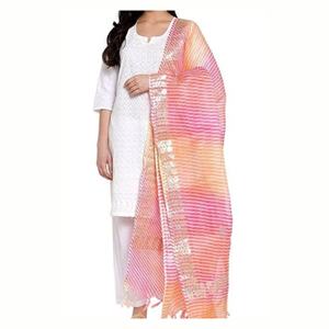 Kota Doria Dupatta With Work Bandhej Print Dupatta 2.40 Mètre Taille Libre Cadeau de Mariage Cadeau de Retour - Product Image 3